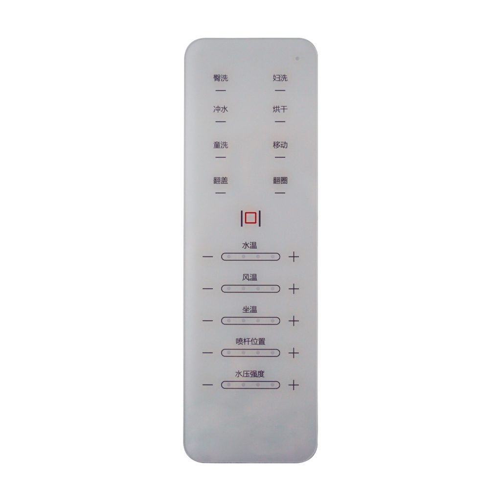 Waterproof capacitive touch panel for smart toilets preventing moisture false triggers