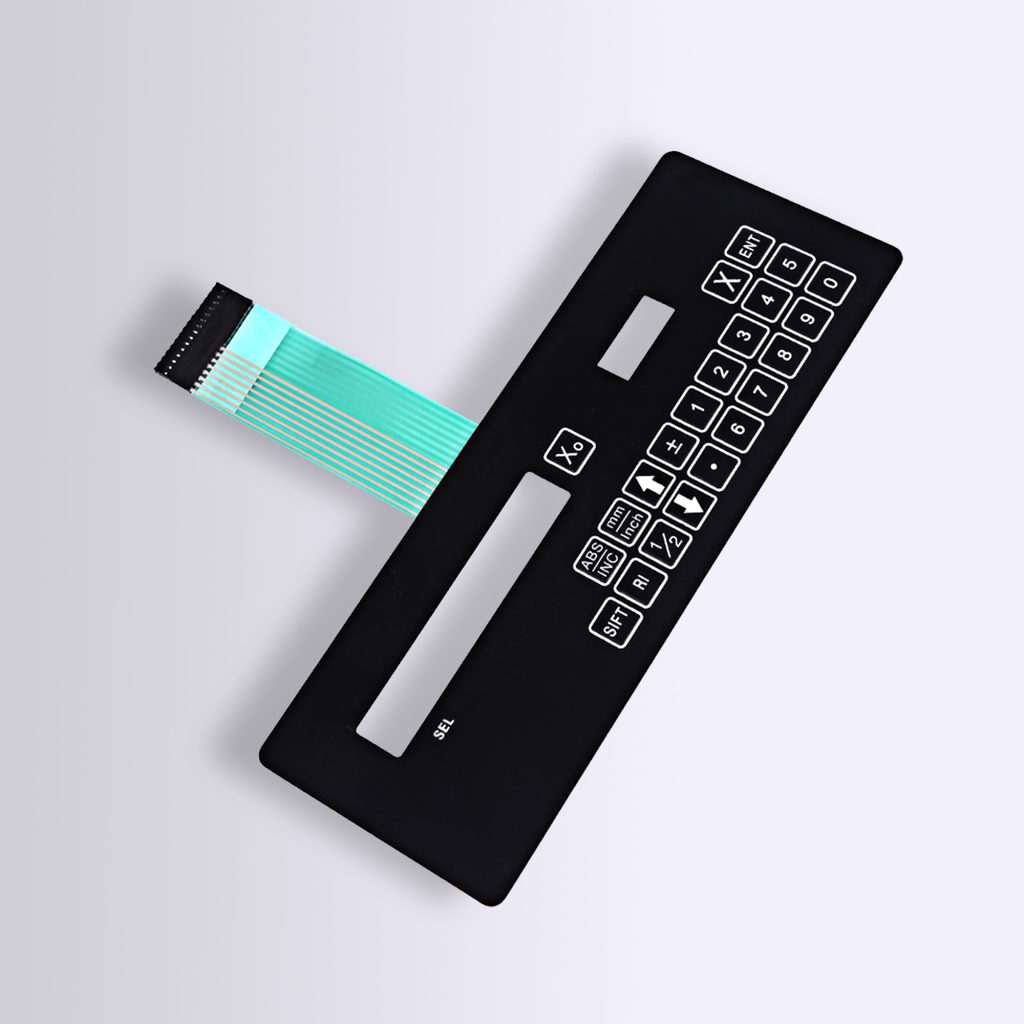 Integrated SMD LED membrane switch inner structure and tail