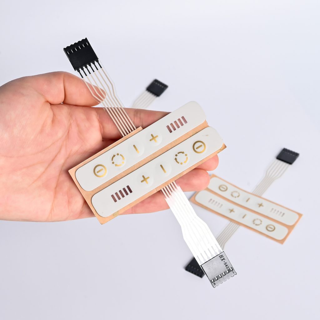 Custom metal dome membrane switch with FPC tail