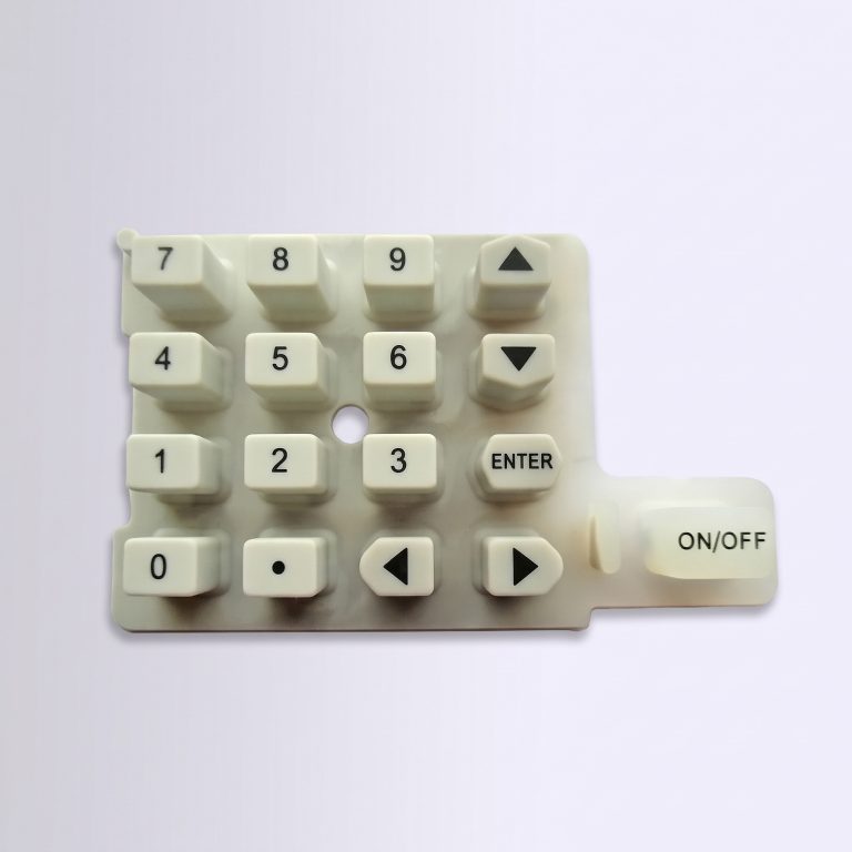 wear resistant gray silicone strip buttons with laser etched symbols bx panel