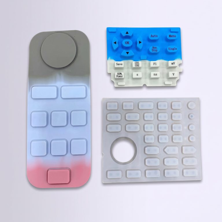 tactile silicone conductive rubber buttons for audio bass and treble control bx panel
