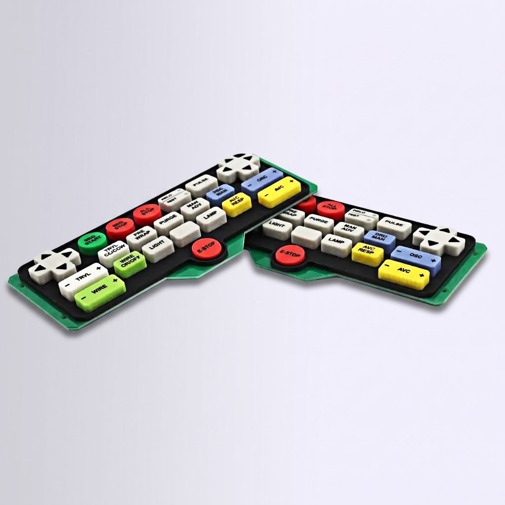 black numeric silicone conductive keypad membrane with white printed numbers bx panel